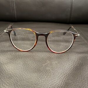 Persol Tortoiseshell Round Frames - Brown & Black Accents